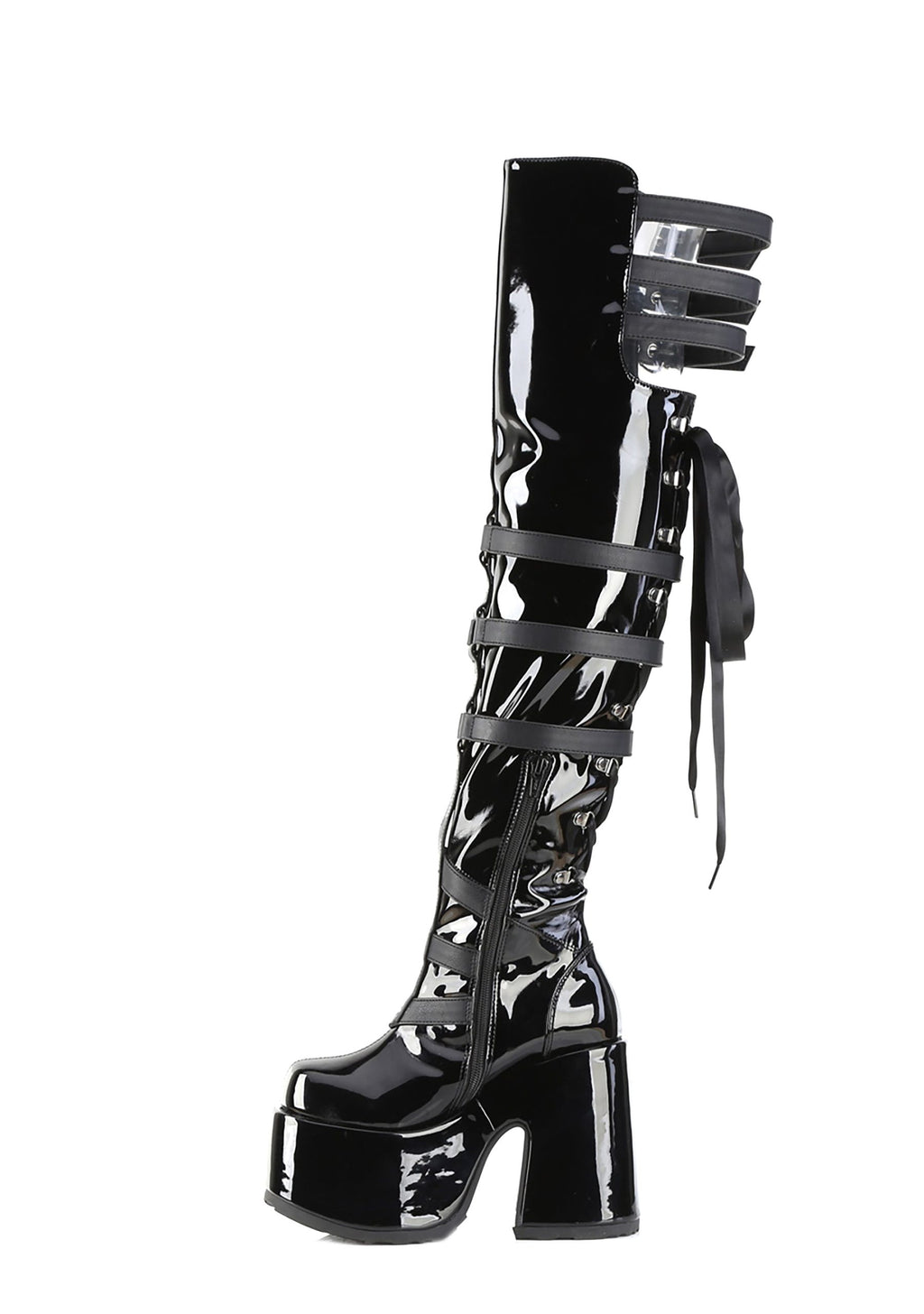 Camel-305 Platfform Thigh High Boots