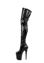 Flamingo-3000 Platform Thigh High Boots-Black