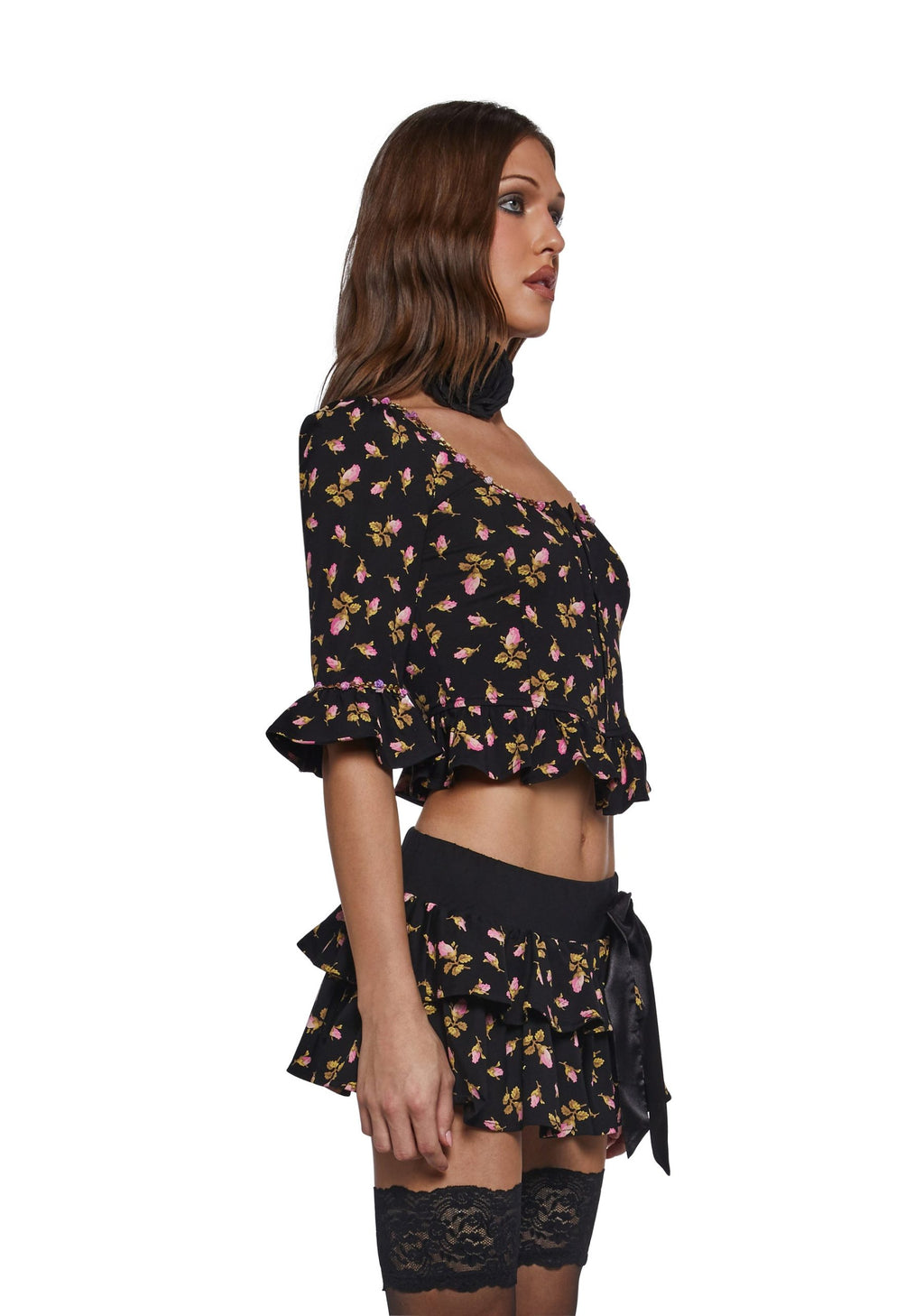Floral Ruffled Top