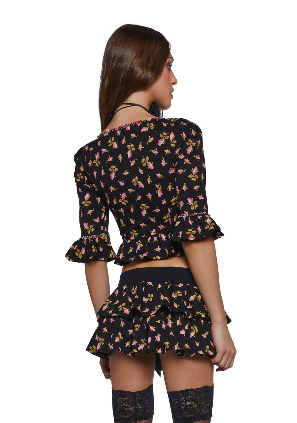 Floral Ruffled Top
