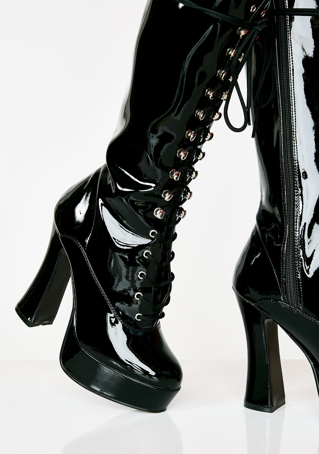 Electra-2020 Platform Knee High Boot-Black