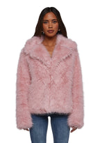 Melora Faux Fur Coat – Pink