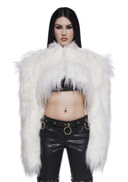 Diva Faux Fur Bolero – White