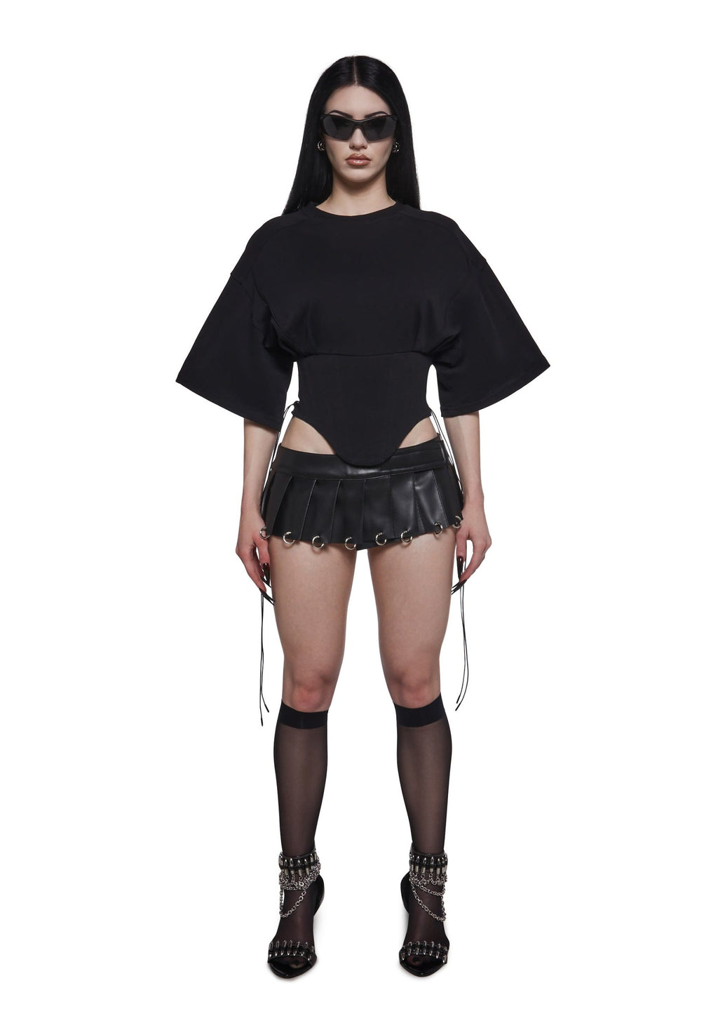 Team Player Corset T-Shirt – Black