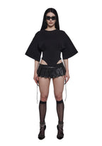 Team Player Corset T-Shirt – Black