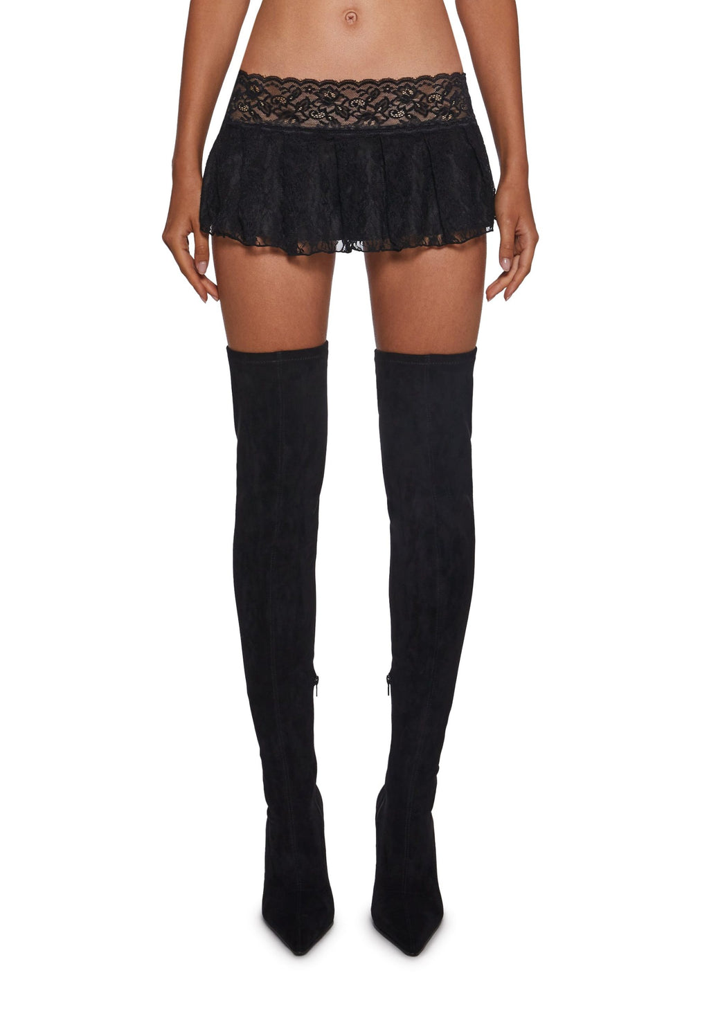 Fierce Flirt Lace Skirt – Black