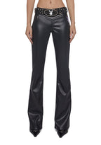 Vegan Leather Low Rise Pants