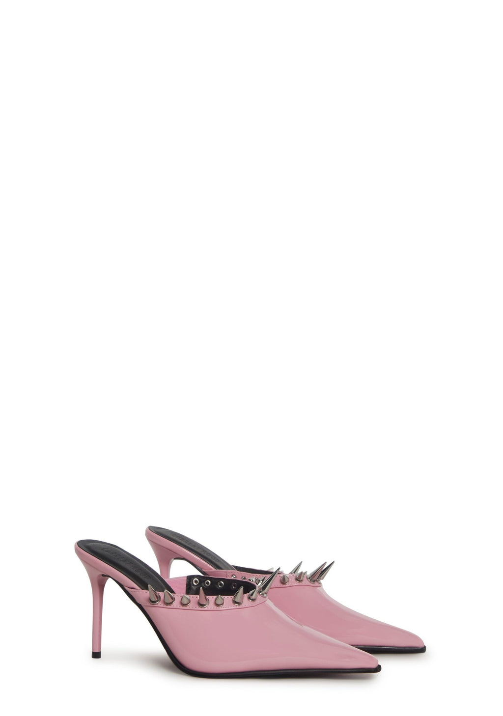 On Your Toes Spiked Mules – Pink