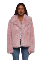 Melora Faux Fur Coat – Pink