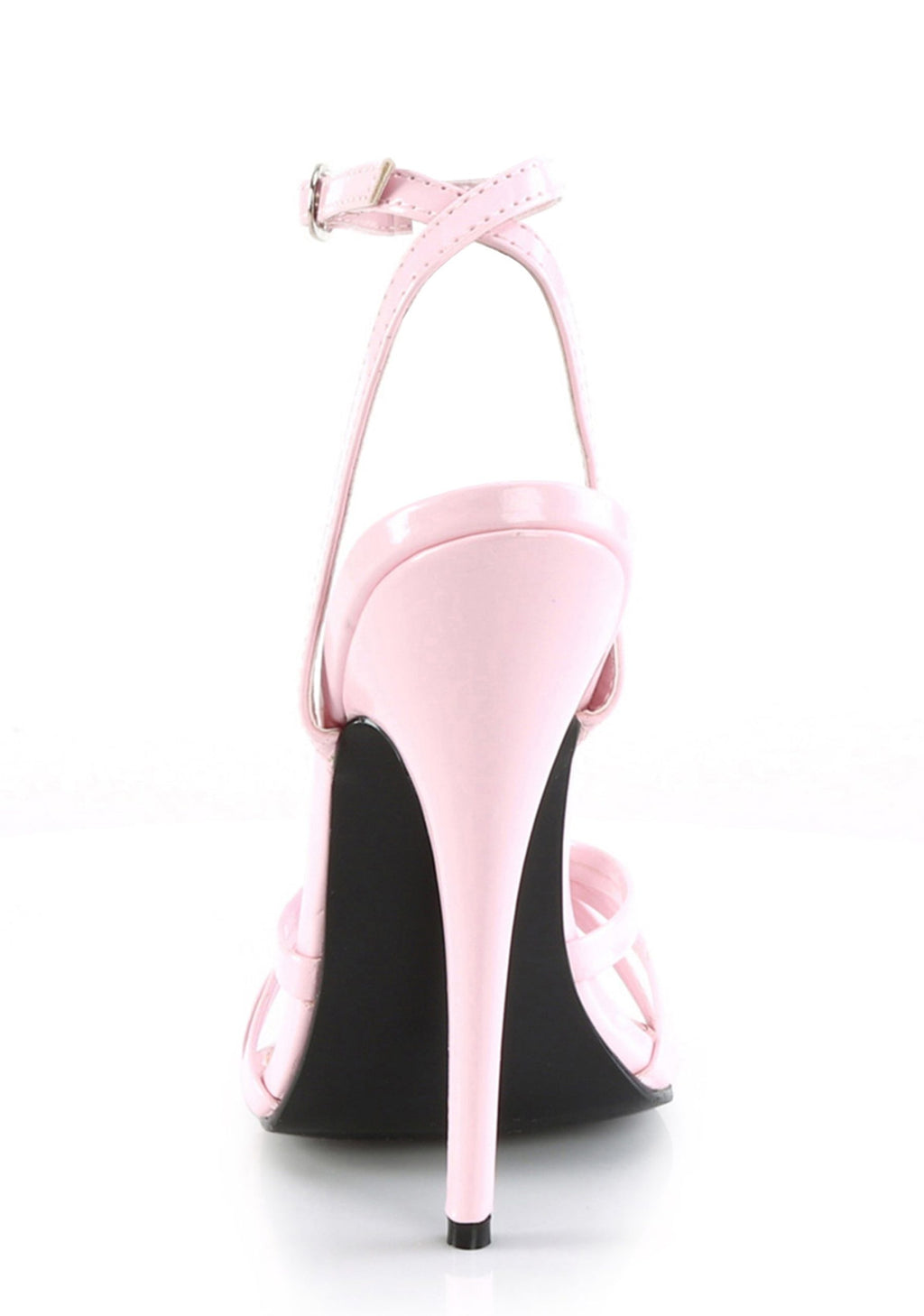Domina-108 Strappy Ankle Wrap Sandals-Baby Pink
