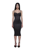 Loyal Maneater Midi Dress – Black