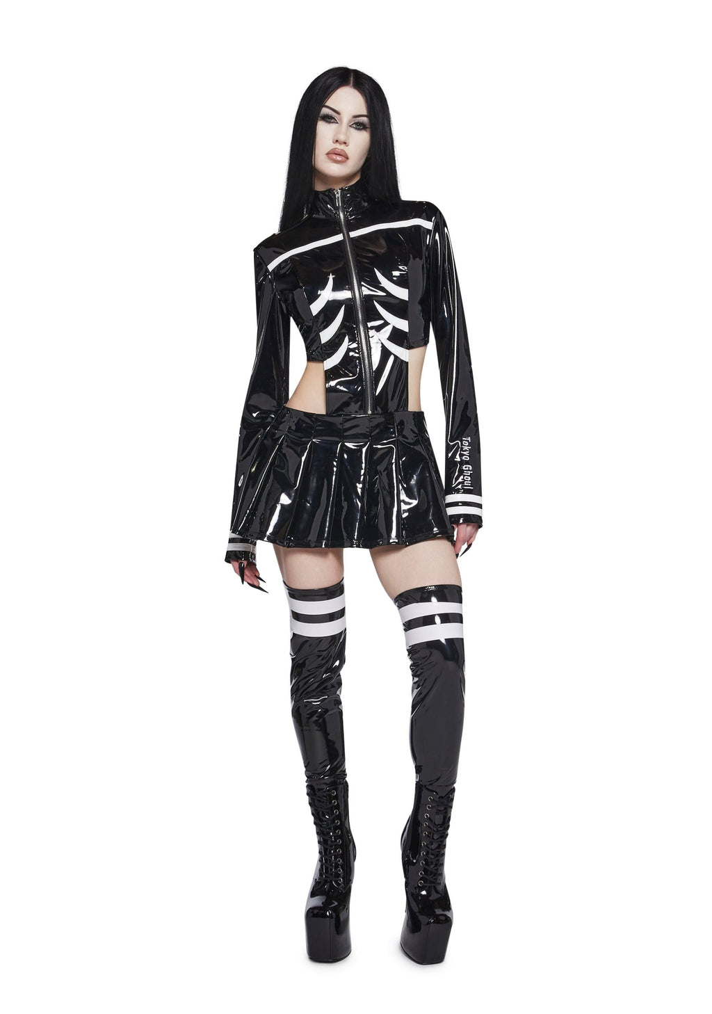 Kaneki Cosplay Mini Dress And Legwarmer Set