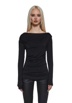 Step Up Long Sleeve Top – Black