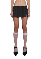Joely Micro Skirt – Pinstripe