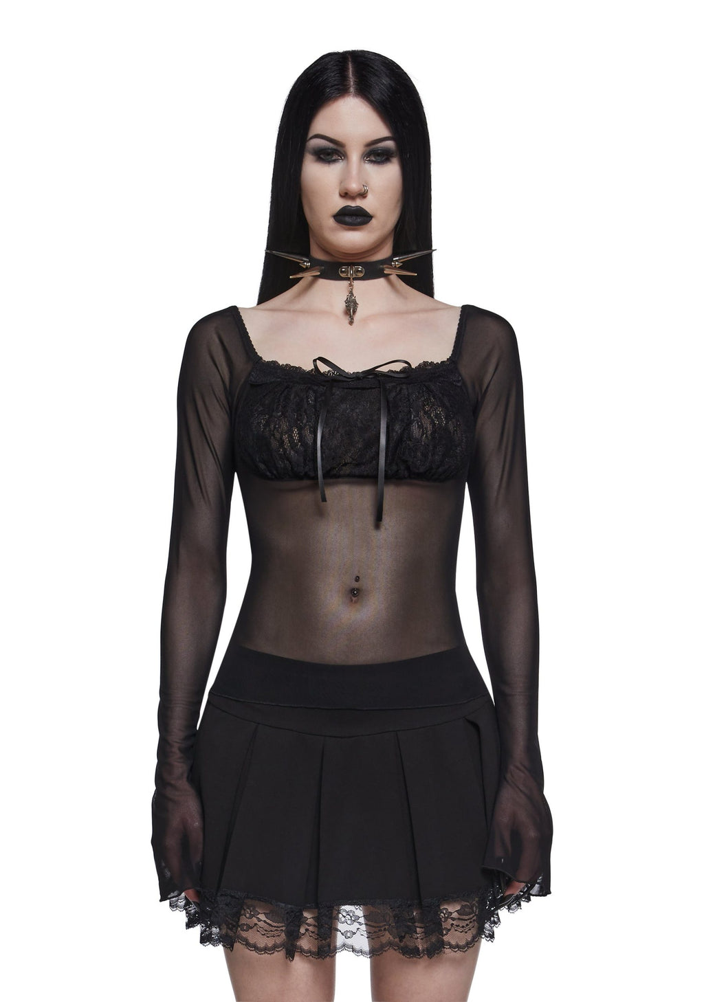 Malice Mesh Long Sleeve Top