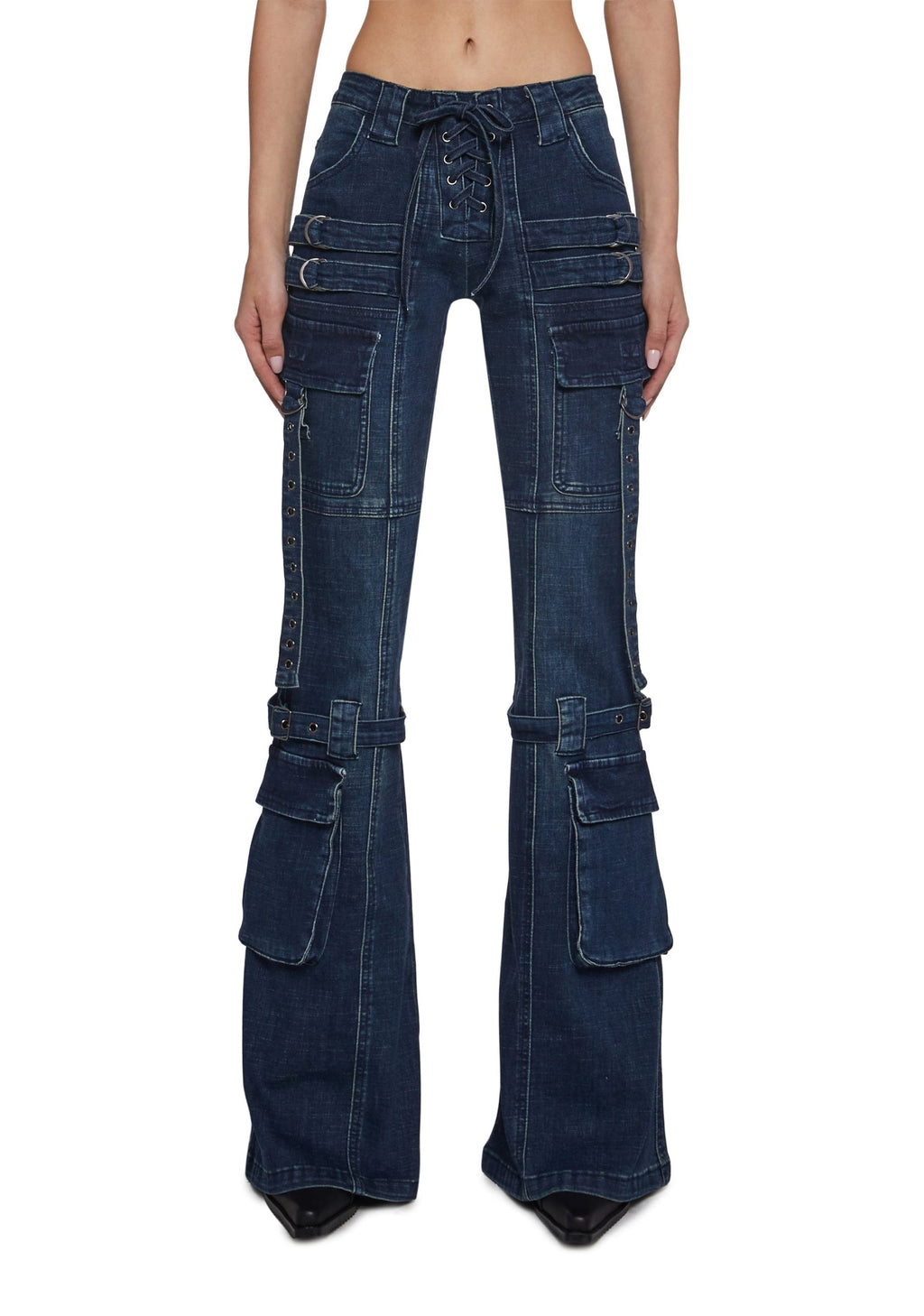 Level Up Cargo Fitted Jeans – Blue