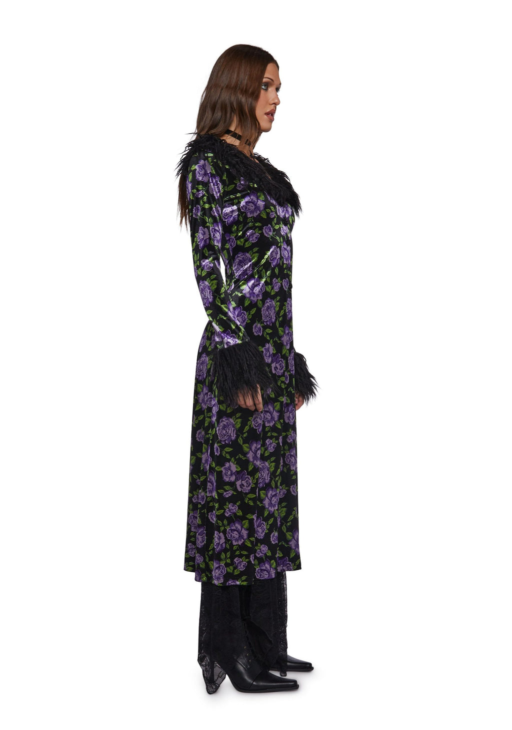 Floral Velvet Duster