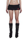 Born To Ride Pleated Ultra Mini Skirt – Black