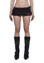 Born To Ride Pleated Ultra Mini Skirt – Black