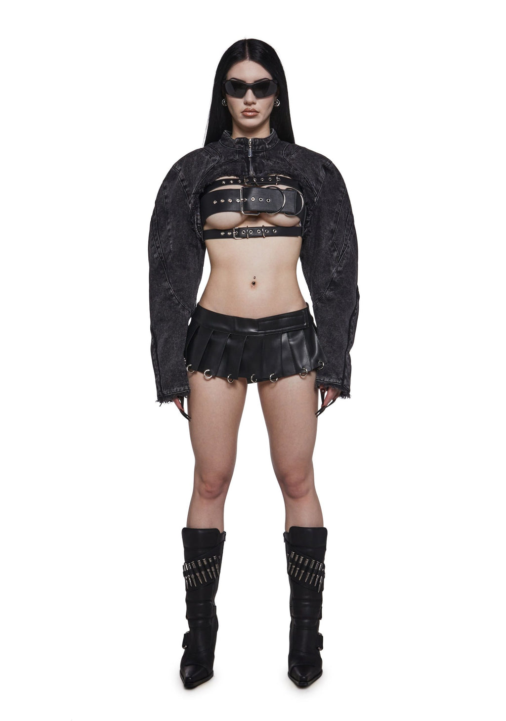 XTC Denim Choker Jacket – Black