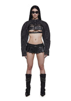 XTC Denim Choker Jacket – Black