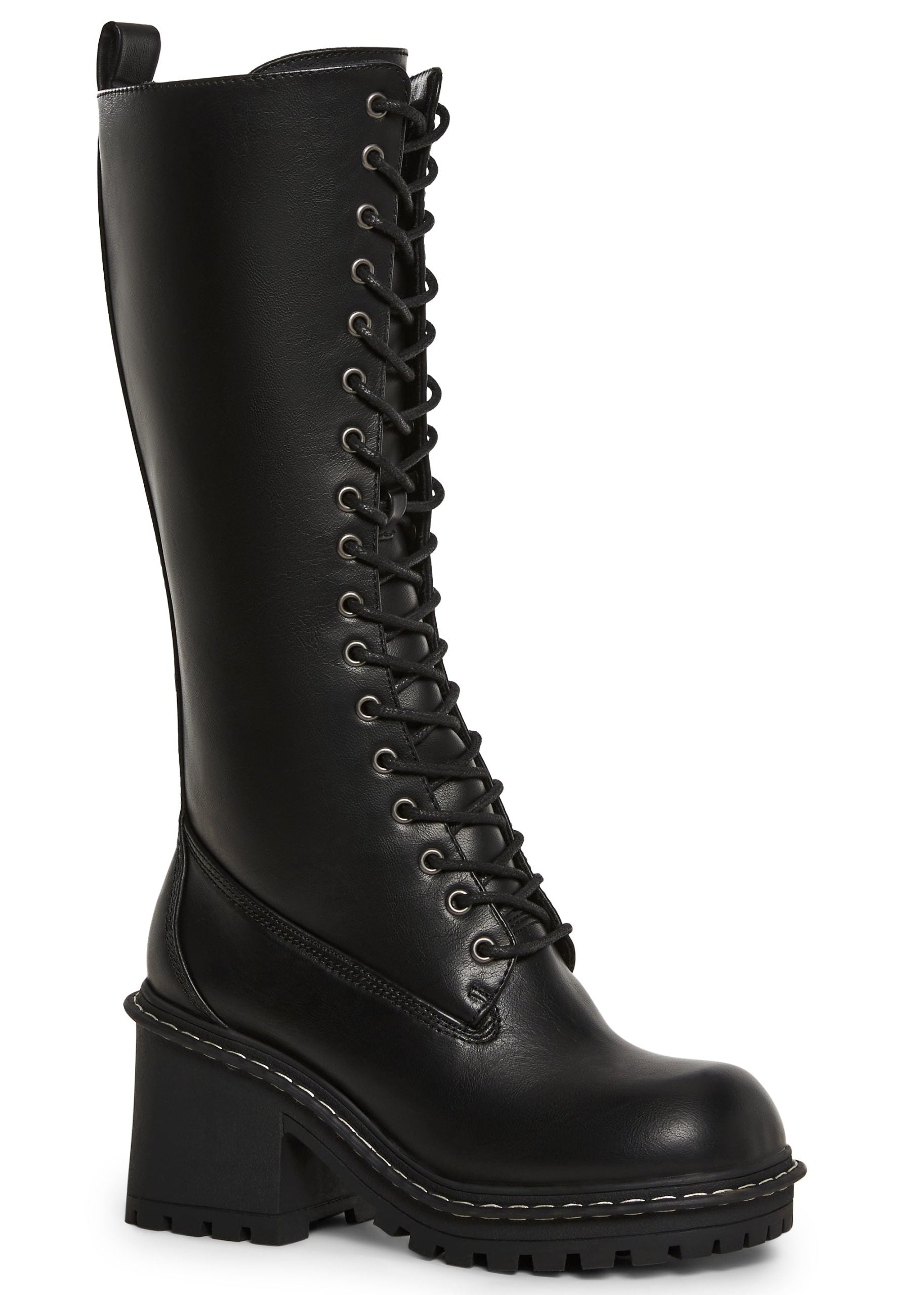Record Shopping Knee High Boots