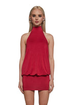 Club Moves Halter Dress – Red