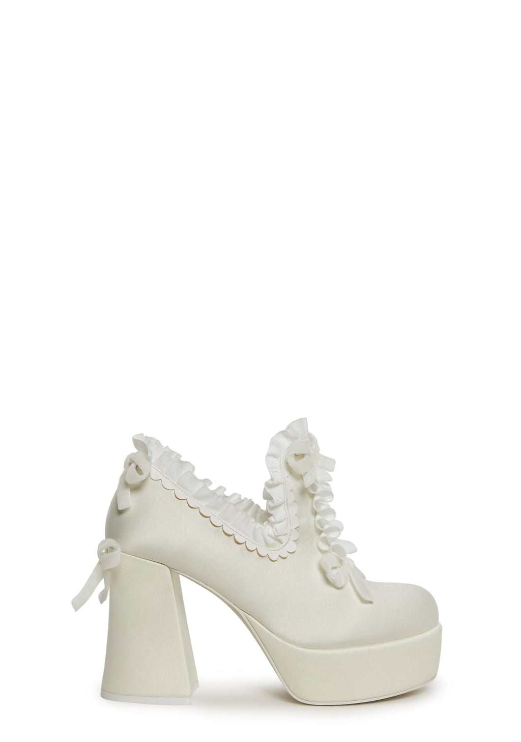 Bisou Baby Platform Heels – White