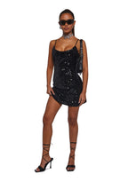 Over The Moon Sequin Dress – Black