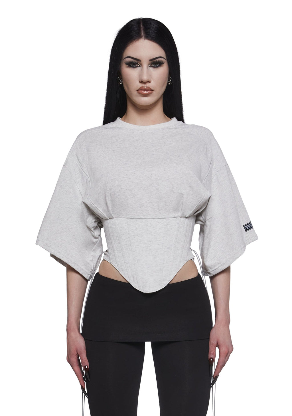 Team Player Corset T-Shirt – Gray