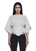 Team Player Corset T-Shirt – Gray
