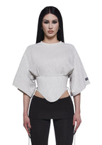 Team Player Corset T-Shirt – Gray