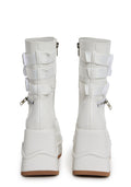 Mad Hustle Wedge Platform Boots – White