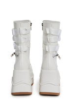 Mad Hustle Wedge Platform Boots – White