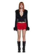 Darling Affection Ruffled Mini Skort – Red