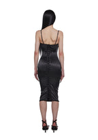 Loyal Maneater Midi Dress – Black