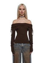 Deep Thoughts Long Sleeve Top – Brown