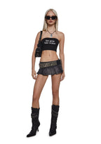 Harlow Micro Belt Skirt – Black