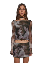 My Life Now Mesh Long Sleeve Top