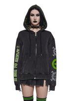 Black No.1 Washed Hoodie