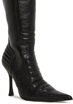 Motorcrossed Knee High Boots