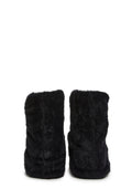 Snuggle Sesh Platform Booties – Black