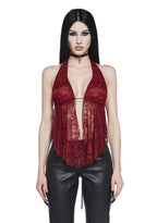 Cryptic Flirt Lace Top – Red
