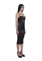 Loyal Maneater Midi Dress – Black