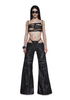 Oversize Thong Pants Black Washed