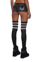 Ciska Brass Knuckle Denim Micro Shorts