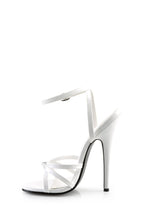 Domina-108 Strappy Ankle Wrap Sandals-White