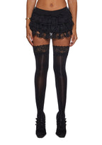 Darling Affection Ruffled Mini Skort – Black