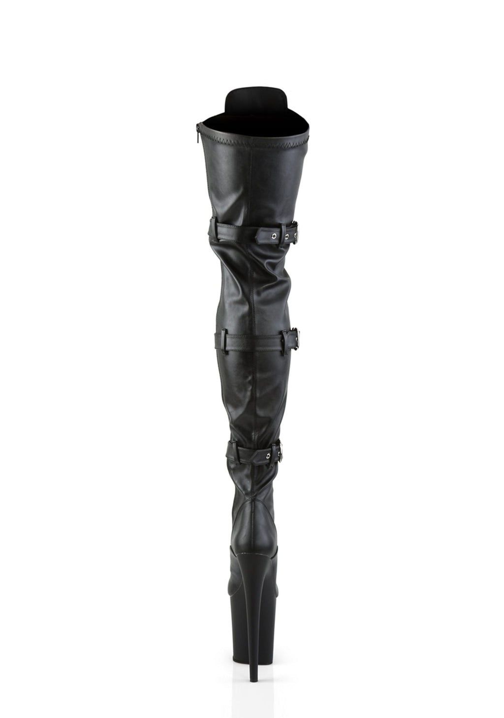 Flamingo-3028 Platform Thigh High Boots-Black