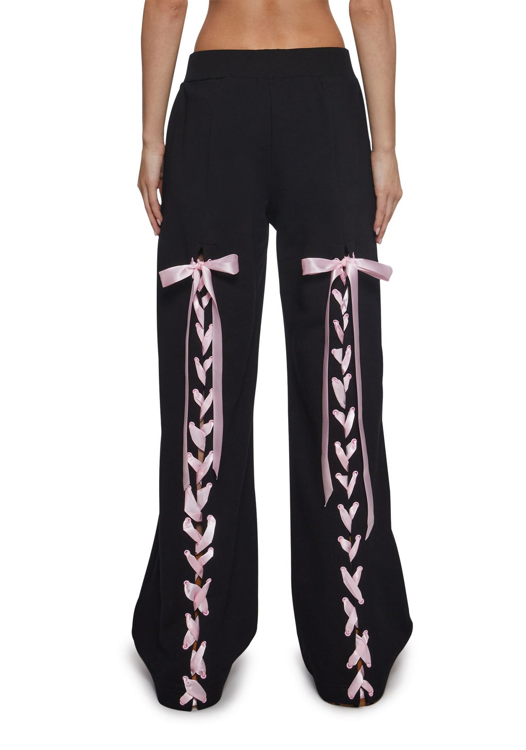 Soft Romance Lacing Bow Sweat Pants